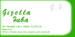gizella huba business card